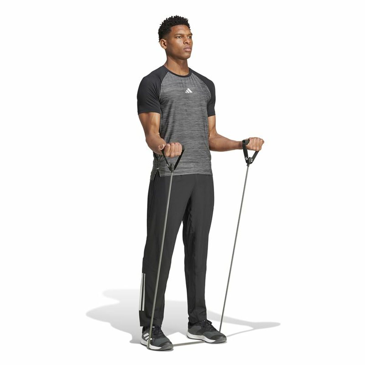 Long Sports Trousers Adidas Gym+ Training Black Men-6